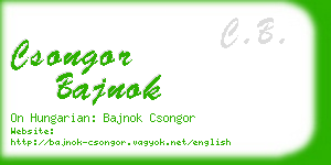 csongor bajnok business card